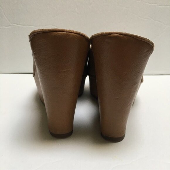 L' Autre Chose Leather Wedge Platform Sandals - Picture 6 of 9